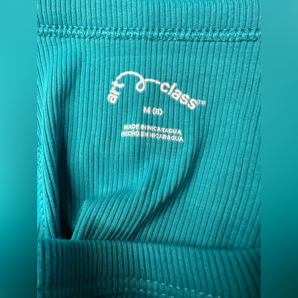 ART CLASS Tank Mini Dress Girls Sizes Turquoise Mood Mid Length - Picture 4 of 11